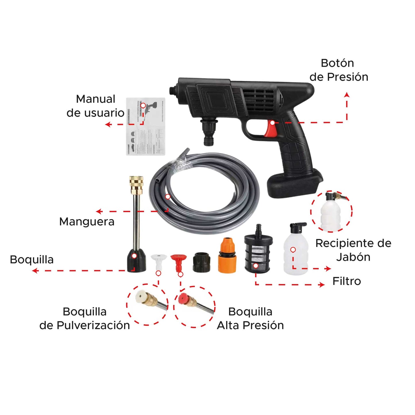 Hidrolavadora HidroJet 48V con Doble Batería – ¡Limpieza potente donde quieras!