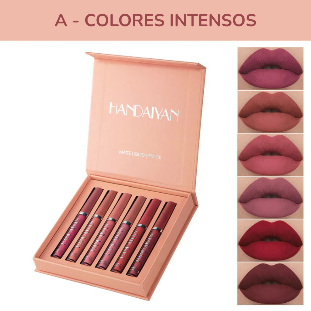 Set Labiales Mate X6 Handaiyan - LLÉVATE EL 2 SET CON DESCUENTO + ENVÍO GRATIS SOLO HOY
