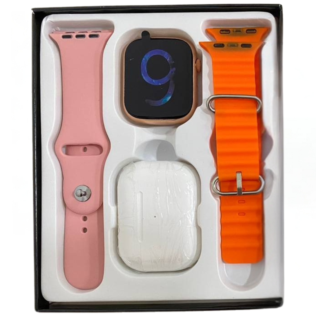 Combo T900 Suit:  Smartwatch Series 8 + Auriculares Pods Pro - Tecnología y Estilo