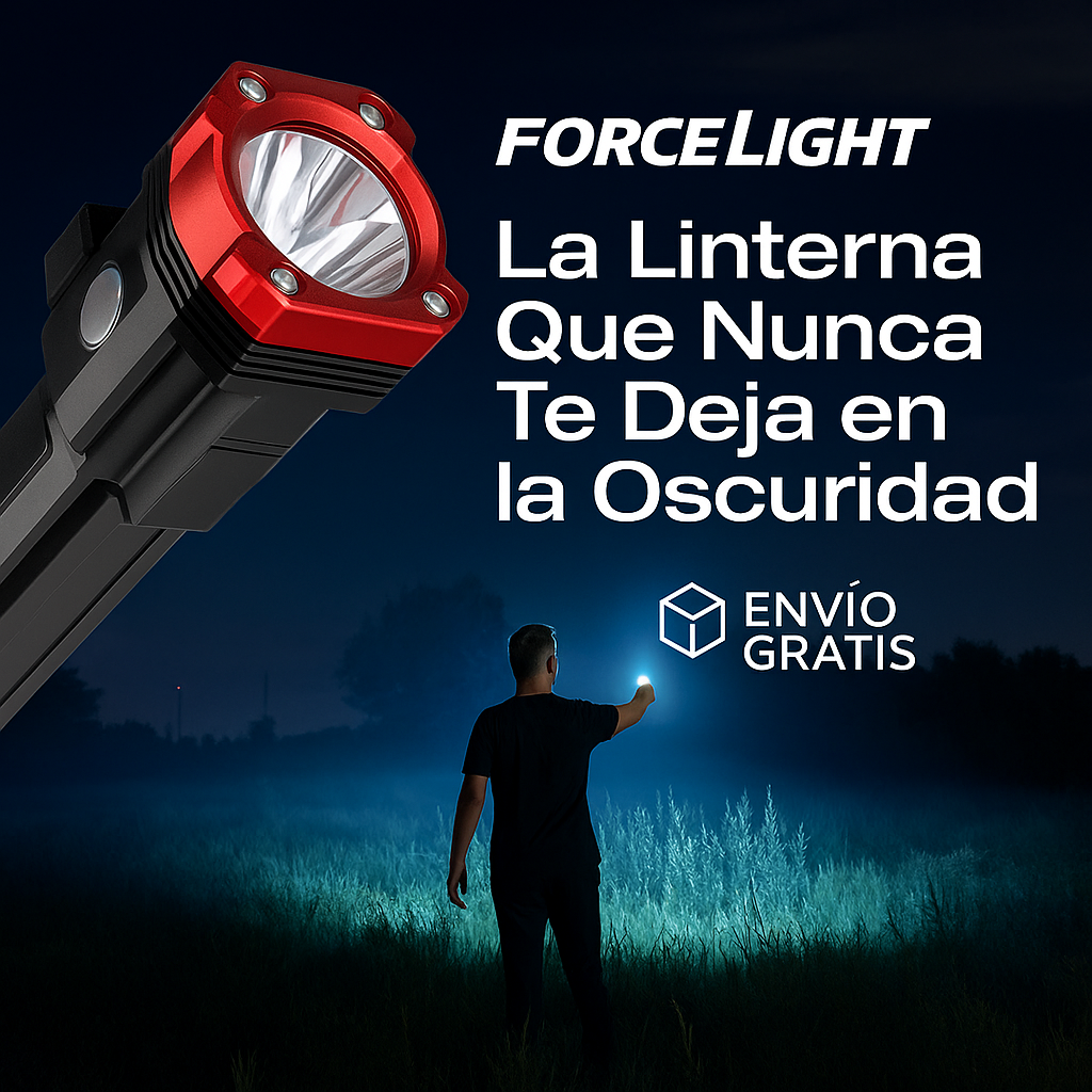 ForceLight® - Linterna Táctica Multifuncional 4 en 1 - ¡COMPRE 1 Y LLEVE 2 SOLO HOY!