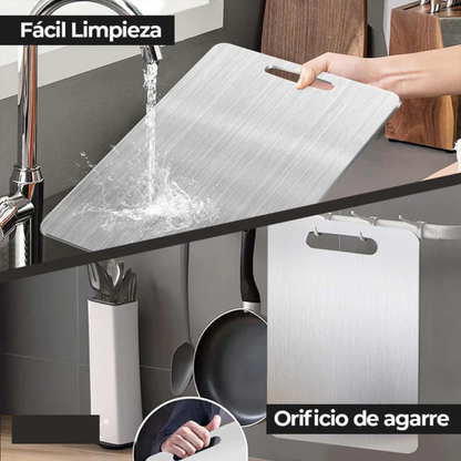 TITANBOARD® - Tabla de Picar de 100% Acero Inoxidable 29 x 20 cm.