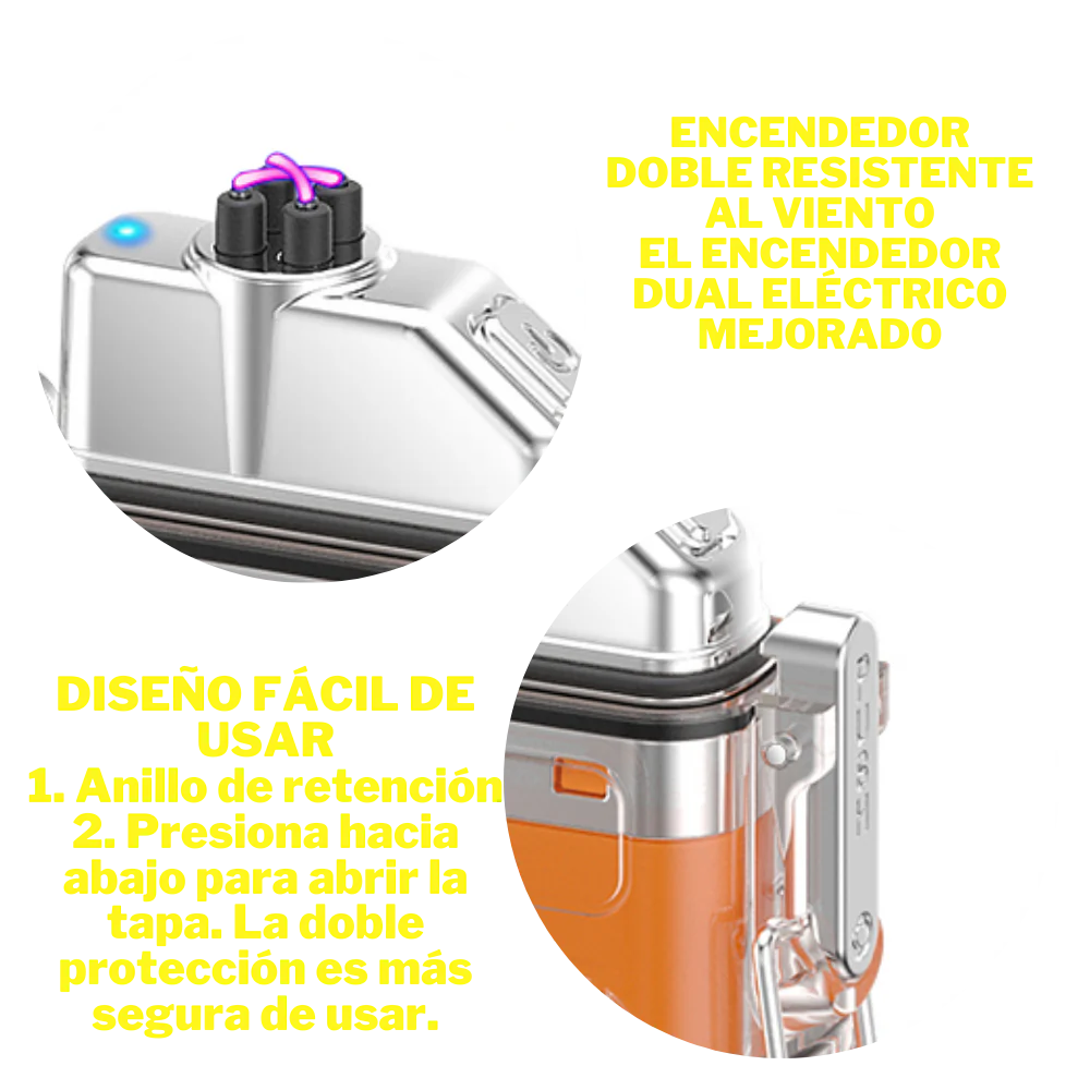 Encendedor de Plasma  2 en 1 - Fuego y luz, siempre a tu alcance.