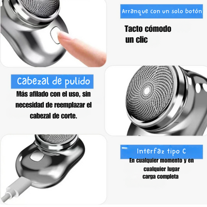 Mini Afeitadora Shaver Viajera Recargable - ¡Recortar la barba de forma rápida y sencilla!
