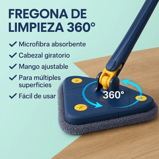 Trapeador Triangular Extensible Limpia360™ - Limpieza sin esfuerzo en cada esquina Click Listo