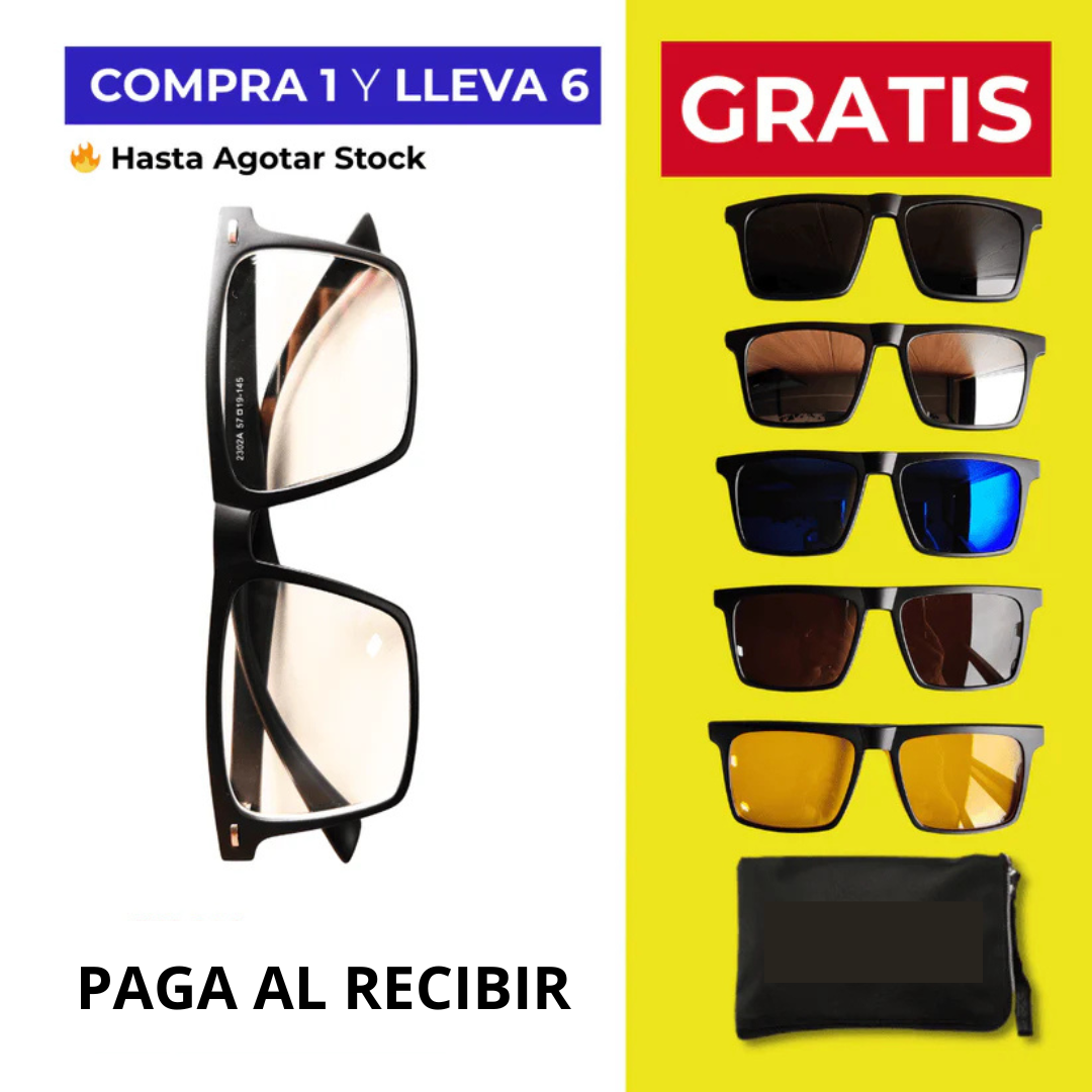 Gafas de Sol con Protección UV 6 en 1 + REGALO GRATIS Click Listo