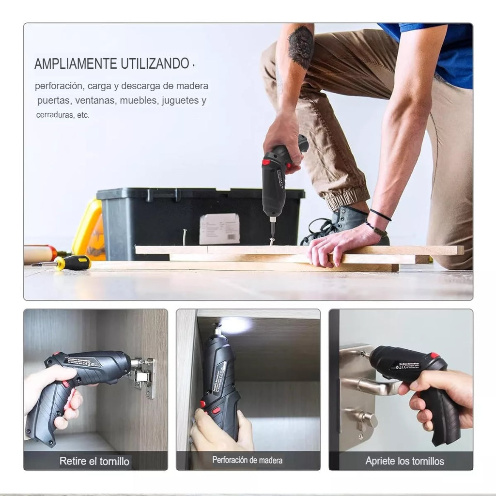 Destornillador Eléctrico Profesional con 47 piezas - ¡Rapidez y practicidad en su día a día!